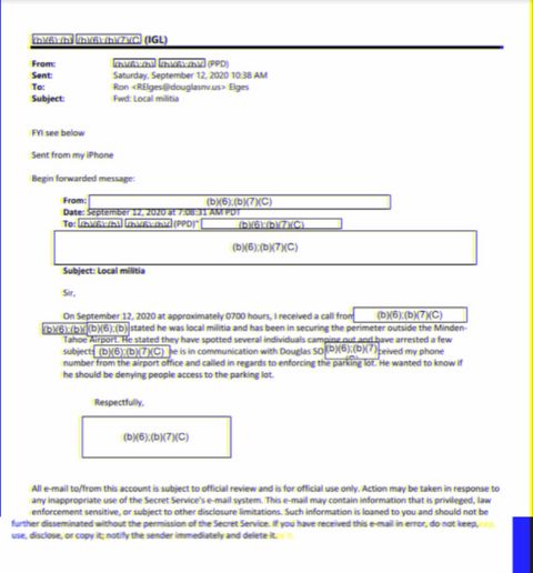 The email from Ron Elges that was a product of a FOIA request filed by EFF.