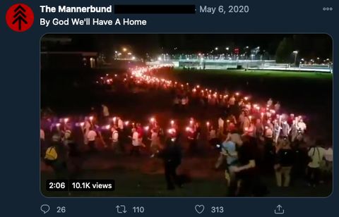 The Männerbund on twitter directly tying their messaging to Unite the Right