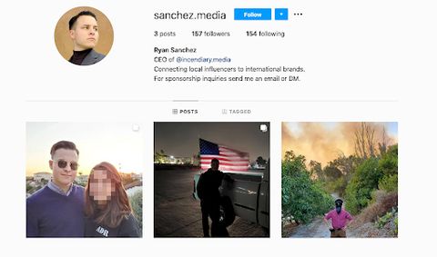 Ryan Sanchez's Instagram confirms his identity as CultureWarCriminal