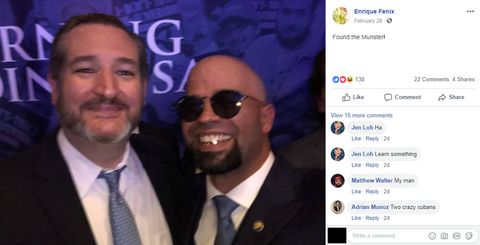 Tarrio posed for a picture with Senator Ted Cruz who would pen a resolution urging congress to classify 'antifa' as a terrorist organization. Tarrio co-authored an online petition circulated among far-right media about 20 days before Cruz publicly released his resolution