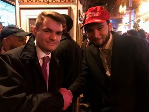 Christian Secor of America First Bruins and Bruin Republicans at UCLA poses with Nick Fuentes at the first AFPAC