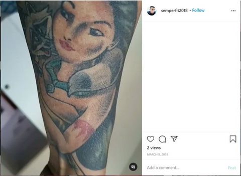 Some of Lebaron’s Disney tattoos, as seen on his Instagram.