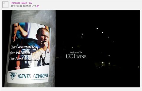 Sanchez as '@Franciso Nuñez - CA' posted numerous photos of 'activism' at University of California, Irvine which it appears he attended